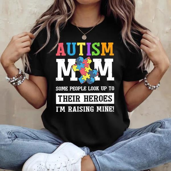 Autism Mom Shirt Womens Autism Shirt Autism Mom Gift Shirt Autism Awareness Shirt Autism Mom Hero Unisex T-Shirt