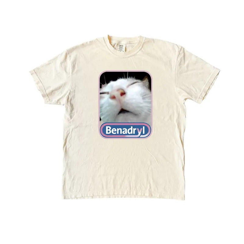 Benadryl Cat Funny Shirt, Meme Comfort Colors T-Shirt