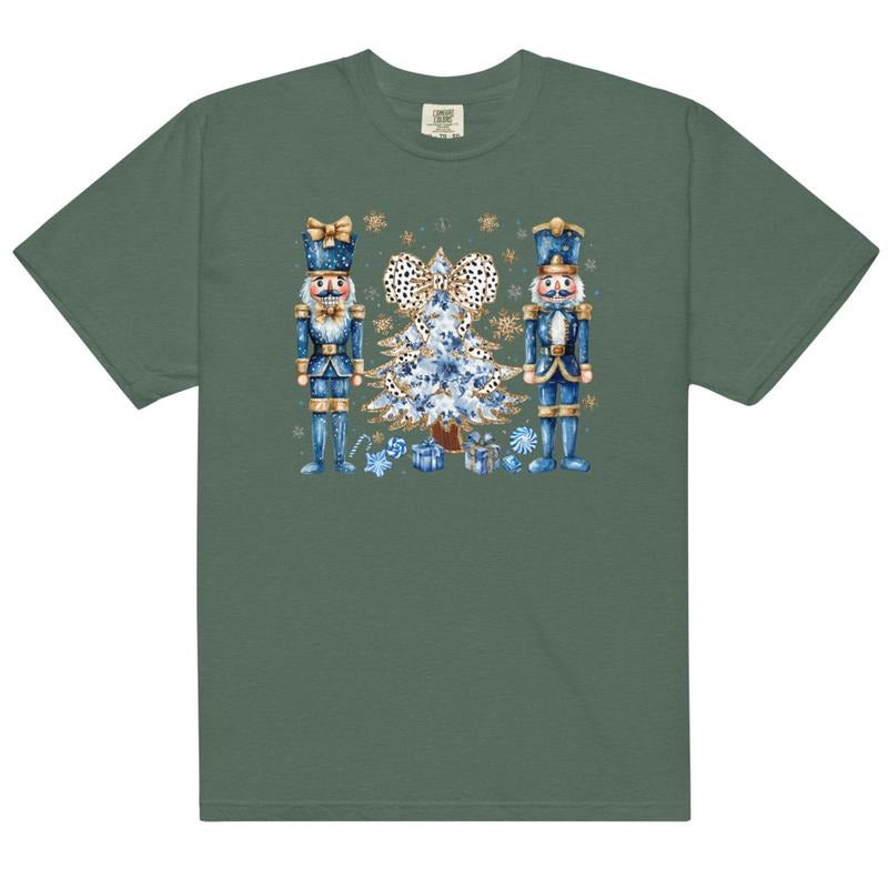 Blue Nutcracker Christmas Shirt - Comfort Colors Shirt Unisex Apparel Relaxed Fit Printed In The USA Clothing Womenswear Casual Comfort Cotton Top Athletic Boho Chic