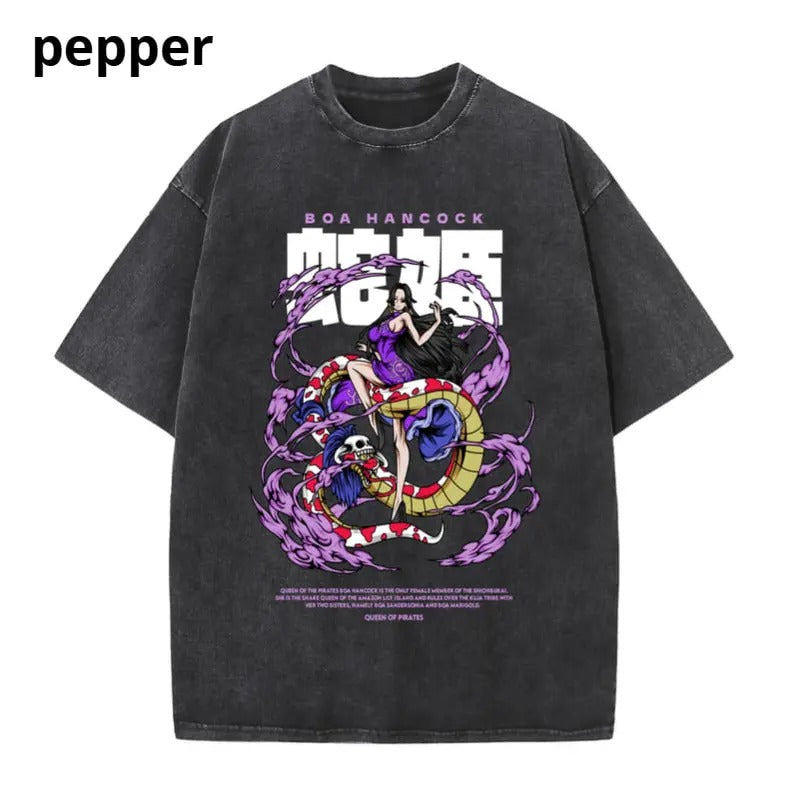 Boa Hancock Vintage Graphic T-shirt, One Piece Boa Hancock , Pirate Empress, One Piece Shirt, Anime Shirt, boyfriend gifts, Streetwear Menswear Top