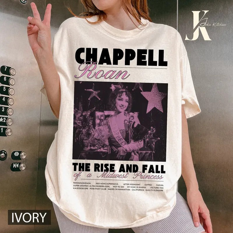 Chappell Roan Shirt, Pink Pony Club Shirt, Midwest Princess 2024 Tour Tee, Chappell Roan Shirt, Hot To Go, Midwest Princess, Unisex T-Shirt, Gifts For Fan, Short Sleeve Tee Shirt, Gifts For Birthday Fathers Daystyle{n002}2