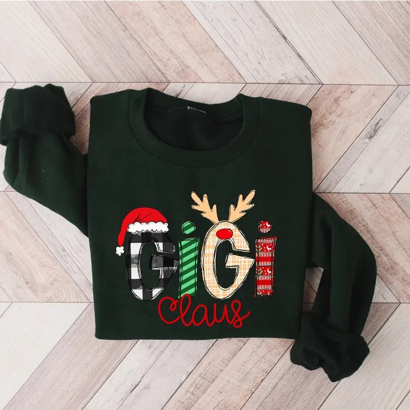 Christmas Vibes T-Shirt, Gigi Claus Sweatshirt, Gigi Claus crewneck, Gigi Claus Shirt,Grandma Sweater, Funny Christmas Sweatshirts, Christmas Gigi Gift, Grandma Gift Christmas Sweatshirt, Christmas Vibes, Christmas Season