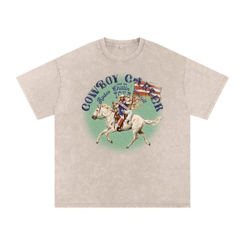 Cowboy Tour 2025 Hot Vibes Graphic Tee, Retro 90s Fan Shirt
