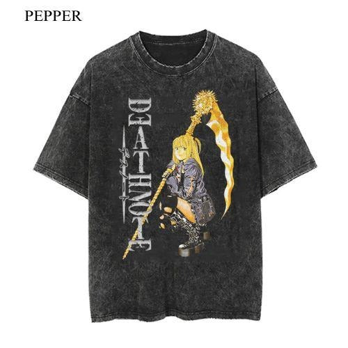 DEATHNOTE VINTAGE T-SHIRT, MEN SHORTSLEEVE T-SHIRT, ANIME UNISEX T-SHIRT Menswear Top