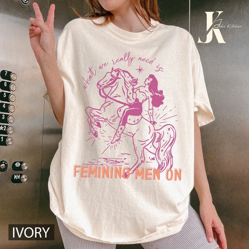 Femininonmenon Chappell Roan T-Shirt, Chappell Roan T-Shirt, Midwest Princess 2024 Tour, Femininomenon Shirt, Pịnk Pony Club, Hot To Go Shirt, Comfort Colors Shirt, Cowgirl Graphic Tee, Chappell Roan Merch, Fan Tee, Merch Gift