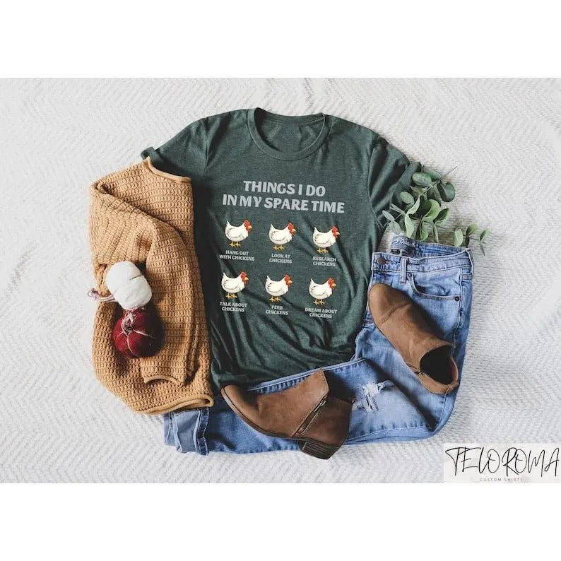 Funny Chicken Shirt, Chicken Girl Shirt, Chicken Mom T-Shirt, Farm Family T-Shirt, Farmer Dad Shirt, Crazy Chicken Lady Sweatshirt