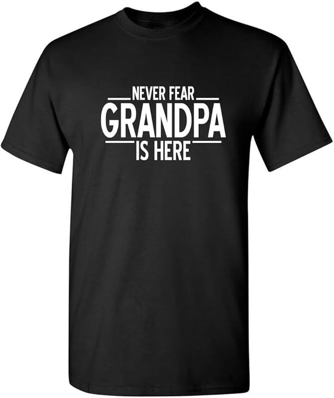Funny Grandpa Shirt, Gift For Grandfather, Novelty Grandfather Men's Funny T-Shirt Menswear Casual Cotton Top