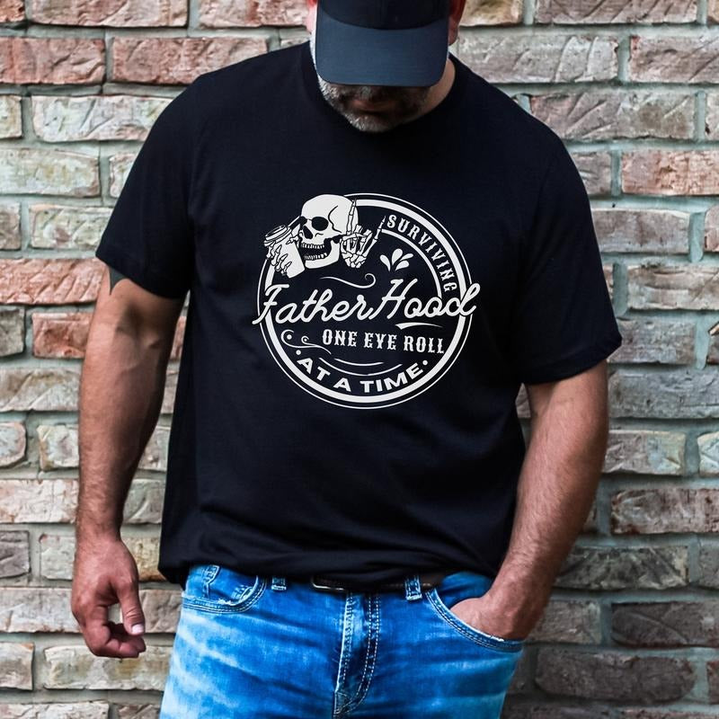 Funny Shirt For Men Gift For Dad Funny Fathers Day Shirt Surviving Fatherhood Tshirt Christmas Gift For Dad From Daughter Gift For Husband TK43GN