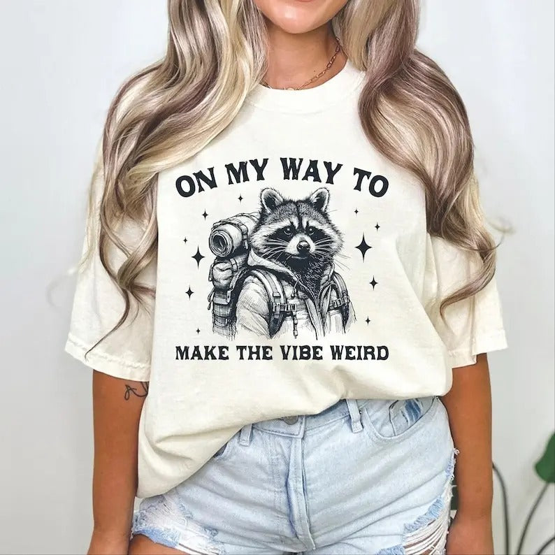Funny Shirt, Funny Raccoon Tshirt, Meme - Funny Sayings Shirt,Meme Graphic Tee,90s Graphic Top Womenswear Streetwear Summer
