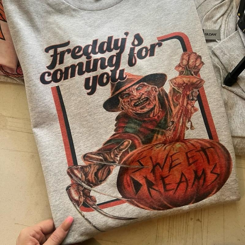 Horror T-Shirt - Unisex Gildan - Bleached Tees Sublimation Comfort Fashion Halloween Graphics Menswear Soft Top Stylish Tshirt