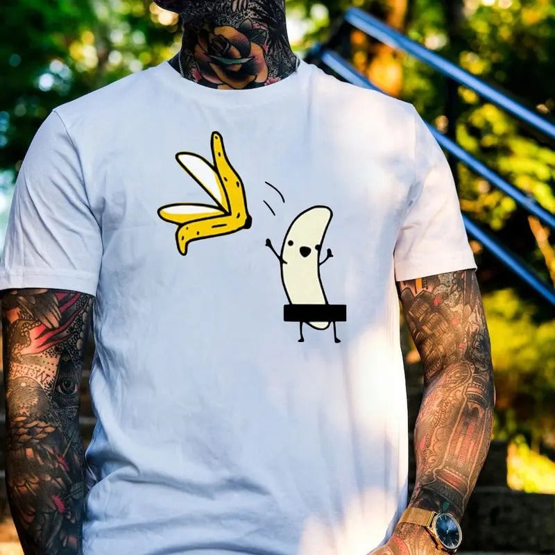 Men's A Peeled Banana Sexy Cartoon Graphic Print T-shirt, Sweatshirt, Hoodie Unisex Shirt, Naughty Clothes Men - Unisex Shirt, Naughty Clothes Men