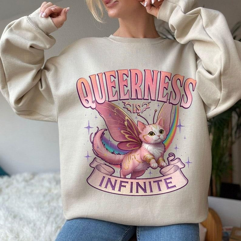 Queerness Is Infinite Sweatshirt, Lgbt Pride Month Shirts, In My Pride Month Era Crewneck, Gay Lesbian Pride Hoodie, Gift For Friend T-shirt, sweater and Hoodie