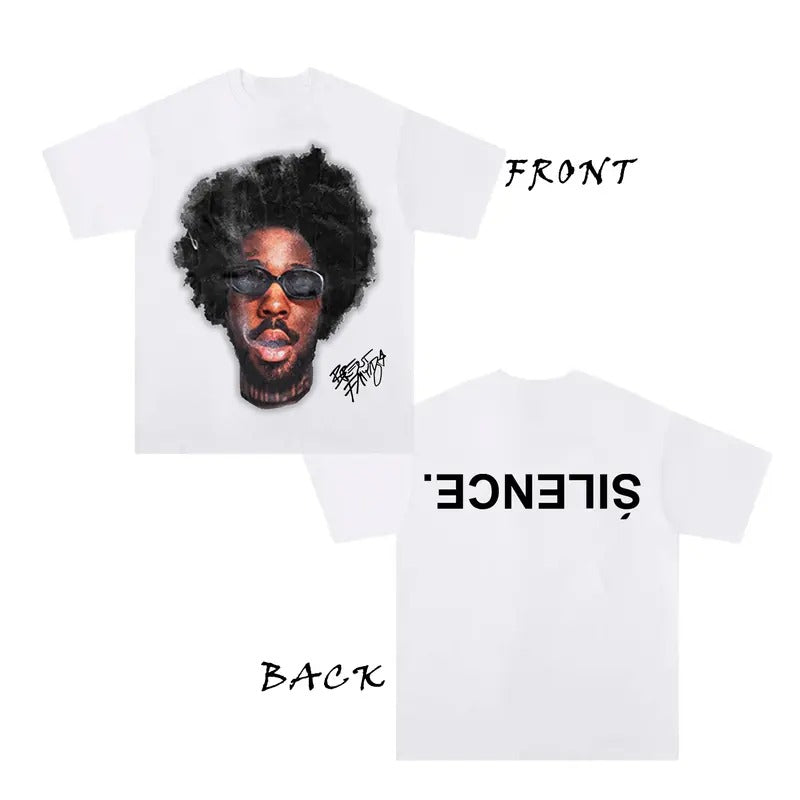 Silence Brentt Faiiyazz Graphic Rap Tee Graphic Shirt