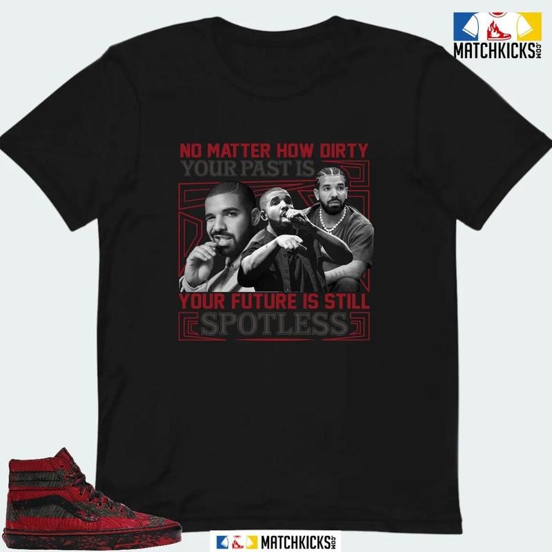 VANS SK8-HI HORROR PACK NIGHTMARE ON ELM STREET FREDDY KRUEGER SNEAKER MATCHING T-SHIRT (NO MATTER HOW DIRTY)