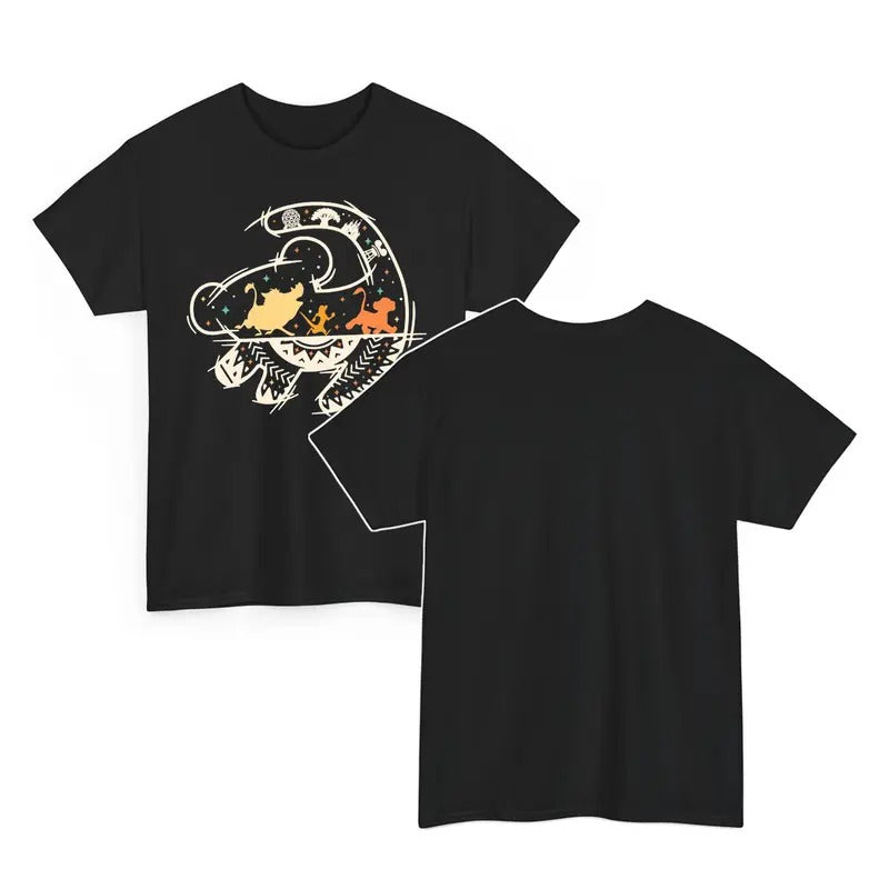 Vintage Retro Animal Kingdom Cartoon Squad Fans Cotton T-Shirt