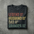 Personalized Dad Grandpa Father'S Day Husband Father Grandpa Legend Grandfather Custom Dates Dad Birthday (1)