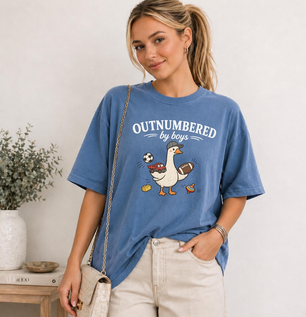 Comfort Colors Boy Mom Mothers Day Mother Goose Boy Mama Boy Mom Mom Tee (1)