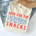 Comfort Colors Here Snacks Doodle Yay Team Go Sports Baseball Tee (1)