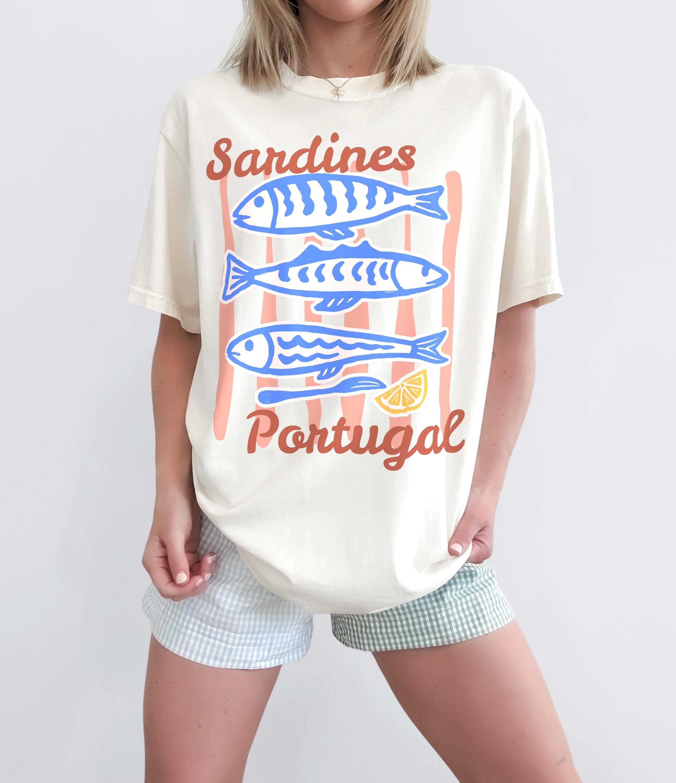 Vintage Sardines Portugal Coastal Comfort Colors Unisex T-shirt, Sweatshirt, Hoodie (1)