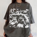 Gangster Cats Vintage Black Cat Tee Retro Streetwear Cat Oversized Cat Lover (1)