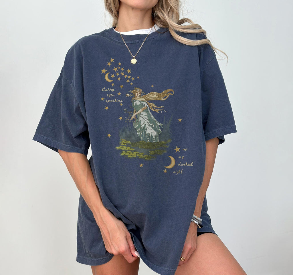 Starry Eyes Vintage Celestial Moon Stars Reputation Unisex T-shirt, Sweatshirt, Hoodie (1)