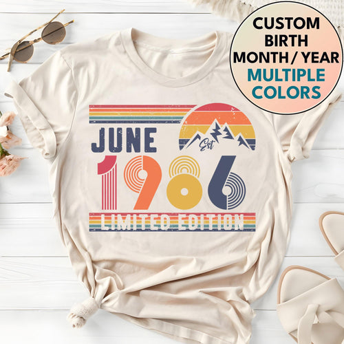 40th Birthday Retro 1986 Birthday 40 Years Bday Number Forties Bday Tee Wife Husband (1)