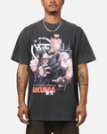 Hypland X Street Fighter Akuma T-Shirt Washed Black Hoodie, Sweatshirt | PureTeeCo.com (Image 1)
