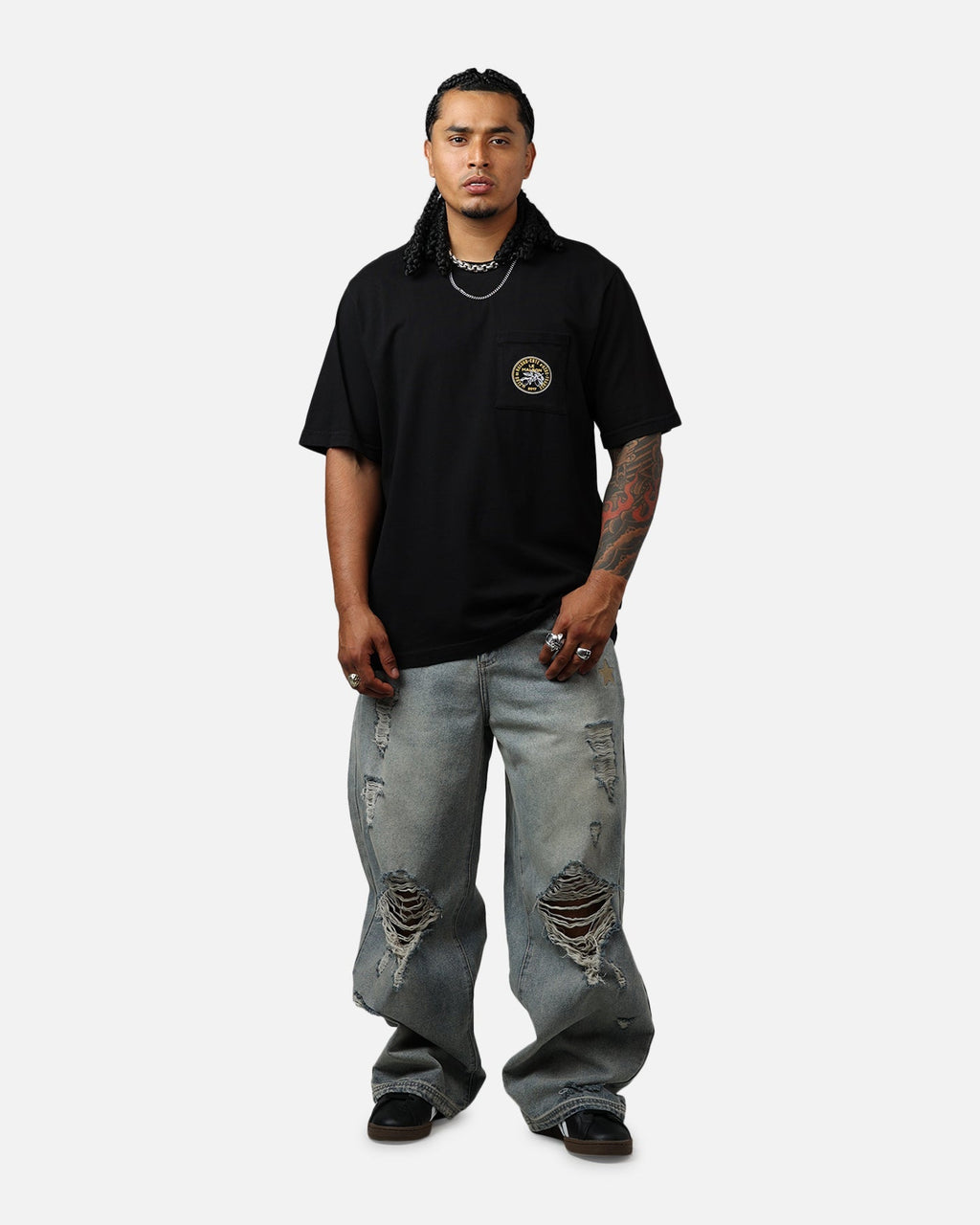 Malbon Citron Pocket T-Shirt Black Hoodie, Sweatshirt | PureTeeCo.com (Image 3)
