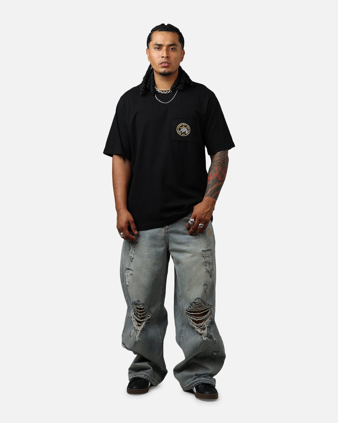 Malbon Citron Pocket T-Shirt Black Hoodie, Sweatshirt | PureTeeCo.com (Image 3)