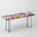 Funny sunny floral pattern Bench Gallery Image 1