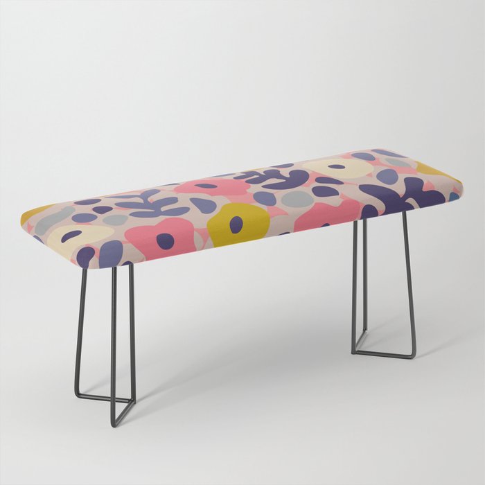 Funny sunny floral pattern Bench Gallery Image 1
