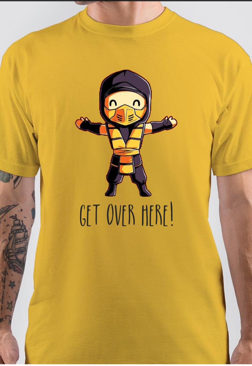 Get Over Here Scorpion Mortal Kombat T-Shirt Hoodie, Sweatshirt | PureTeeCo.com