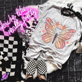 FREE SPIRIT BUTTERFLY TEE Hoodie, Sweatshirt | PureTeeCo.com (Image 1)