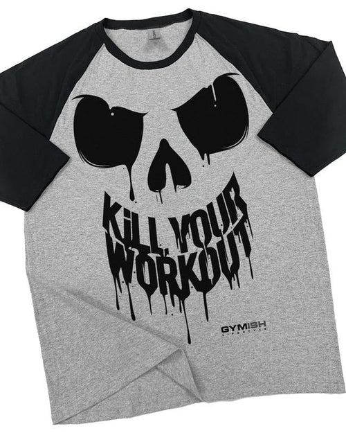 078. RAGLAN Kill Your Workout Funny Gym T-Shirt for Men Hoodie, Sweatshirt | PureTeeCo.com