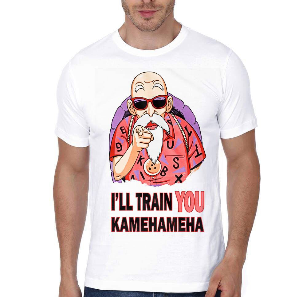 Iâ€™ll Train You Kamehameha White Half Sleeve T-Shirt Hoodie, Sweatshirt | PureTeeCo.com
