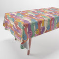Retro Rainbow Funny Dachshunds Tablecloth Gallery Image 1