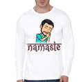 Namaste White T-Shirt Style001 Hoodie, Sweatshirt | PureTeeCo.com