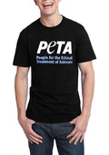 Peta Black Half Sleeve T-Shirt Hoodie, Sweatshirt | PureTeeCo.com