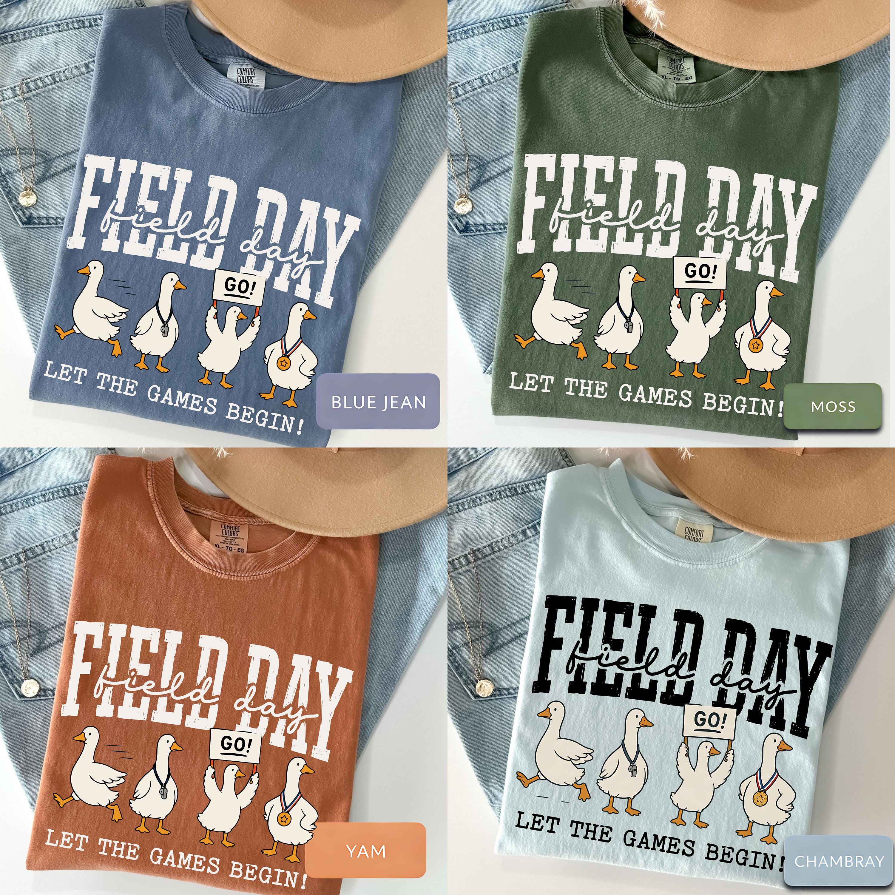 Field Day Goose Teacher Field Day Goose Teacher Tee Comfort Colors Field Day Tee School Sports Day (2)