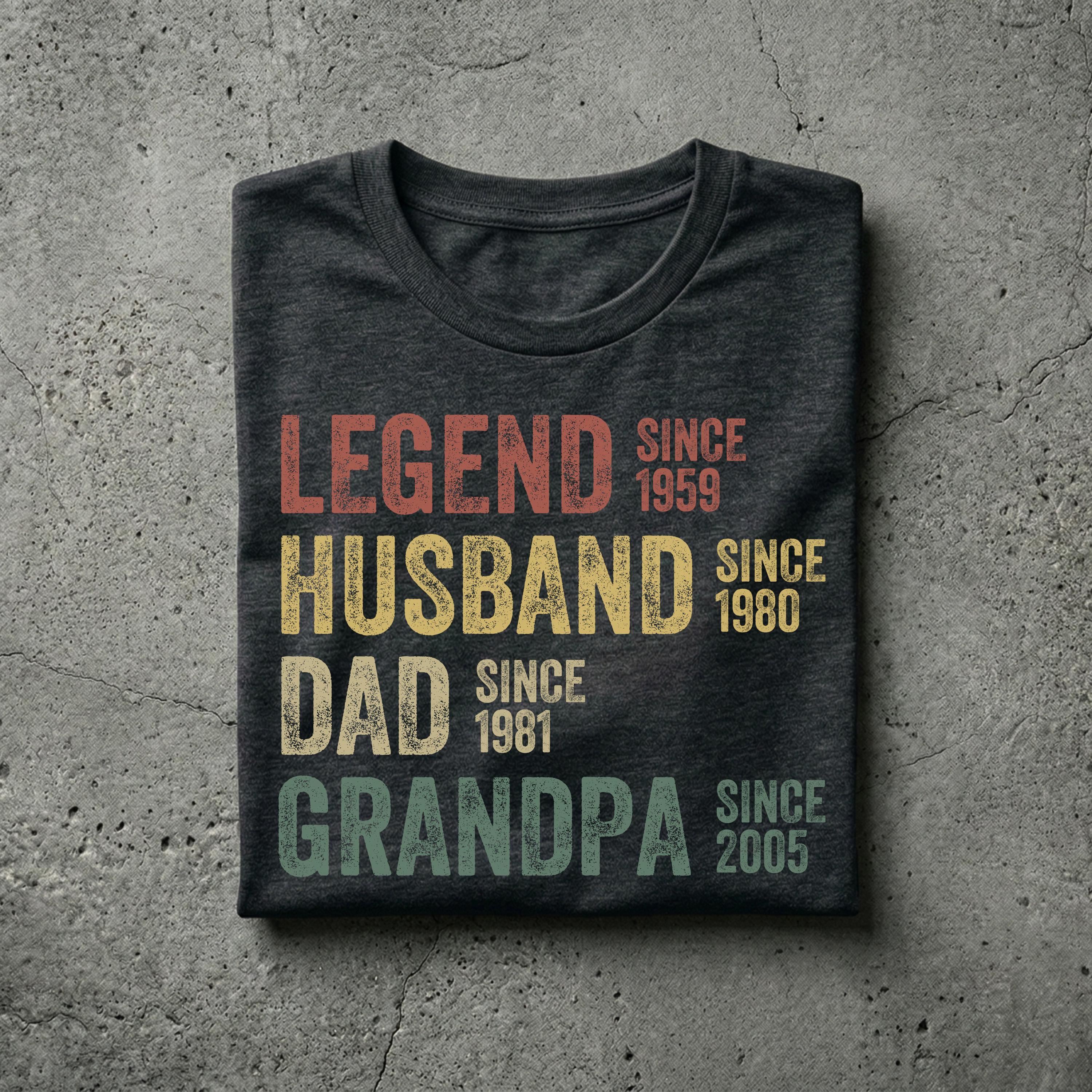 Personalized Dad Grandpa Father'S Day Husband Father Grandpa Legend Grandfather Custom Dates Dad Birthday (2)