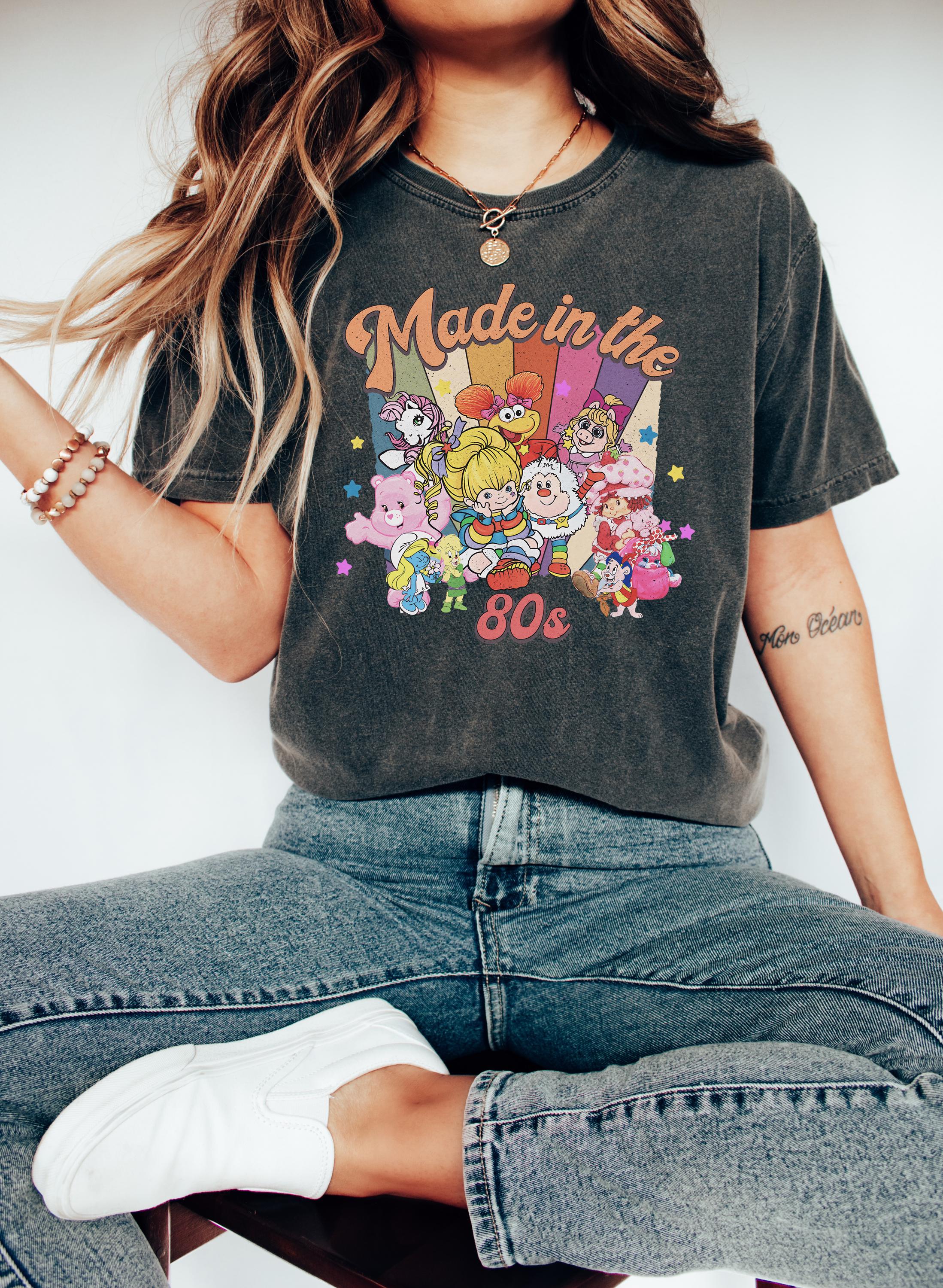 Cartoon Friends Nostalgia Made 80s 80s Y2k Tee 80s Party Rainbow Vintage 1980 Tee Birthday (2)