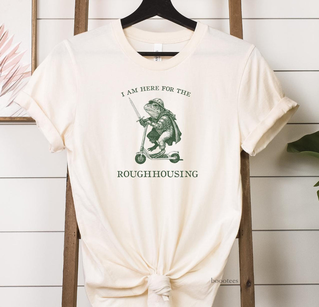 Frog Am Here Roughhousing Tee Tees Weird Weirdcore Meme Scooter (2)