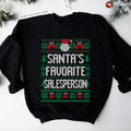 Santa’s Favorite Salesperson Sweatshirt – Christmas Ugly Sweater