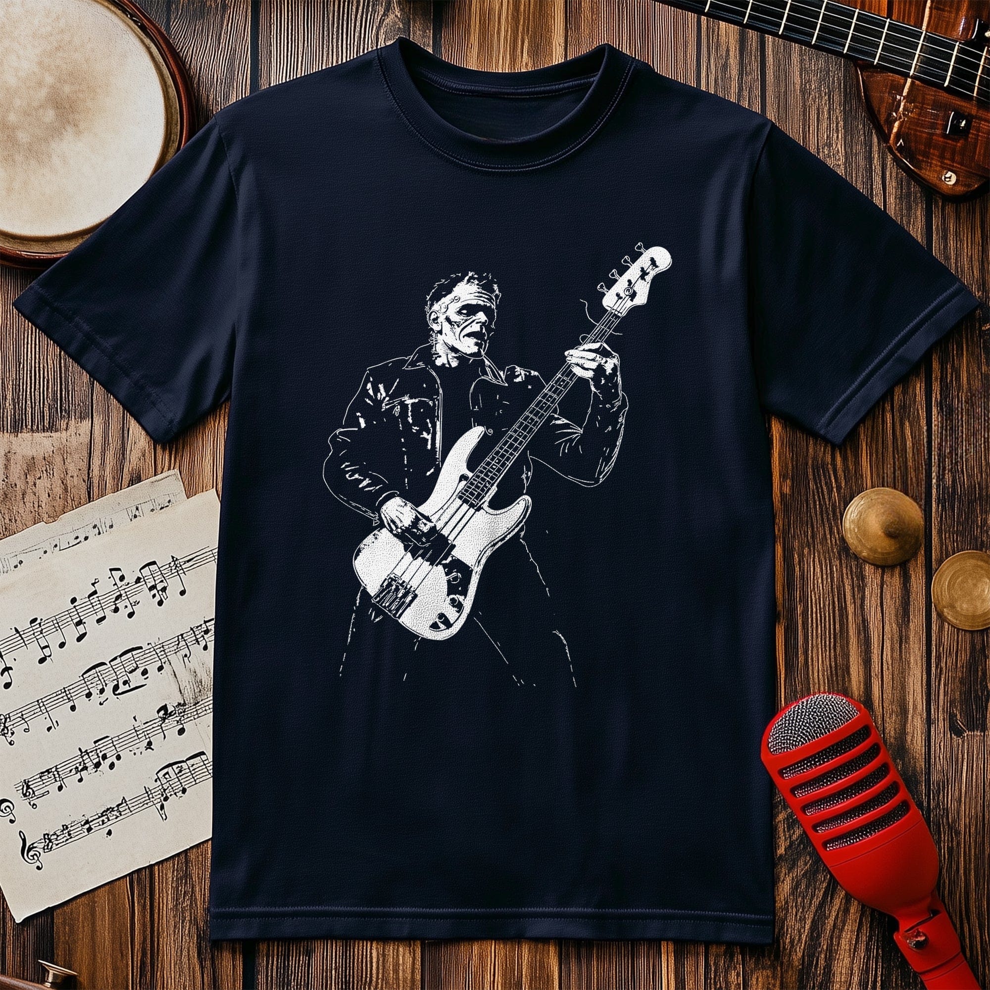 Monster Guitarist T-shirt Hoodie, Sweatshirt | PureTeeCo.com (Image 4)