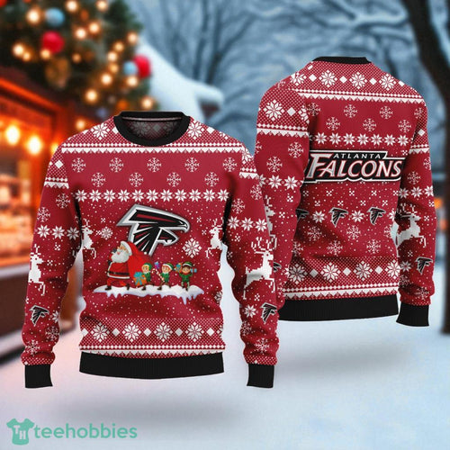 1 Atlanta Falcons Santa Claus Ugly Sweater Christmas