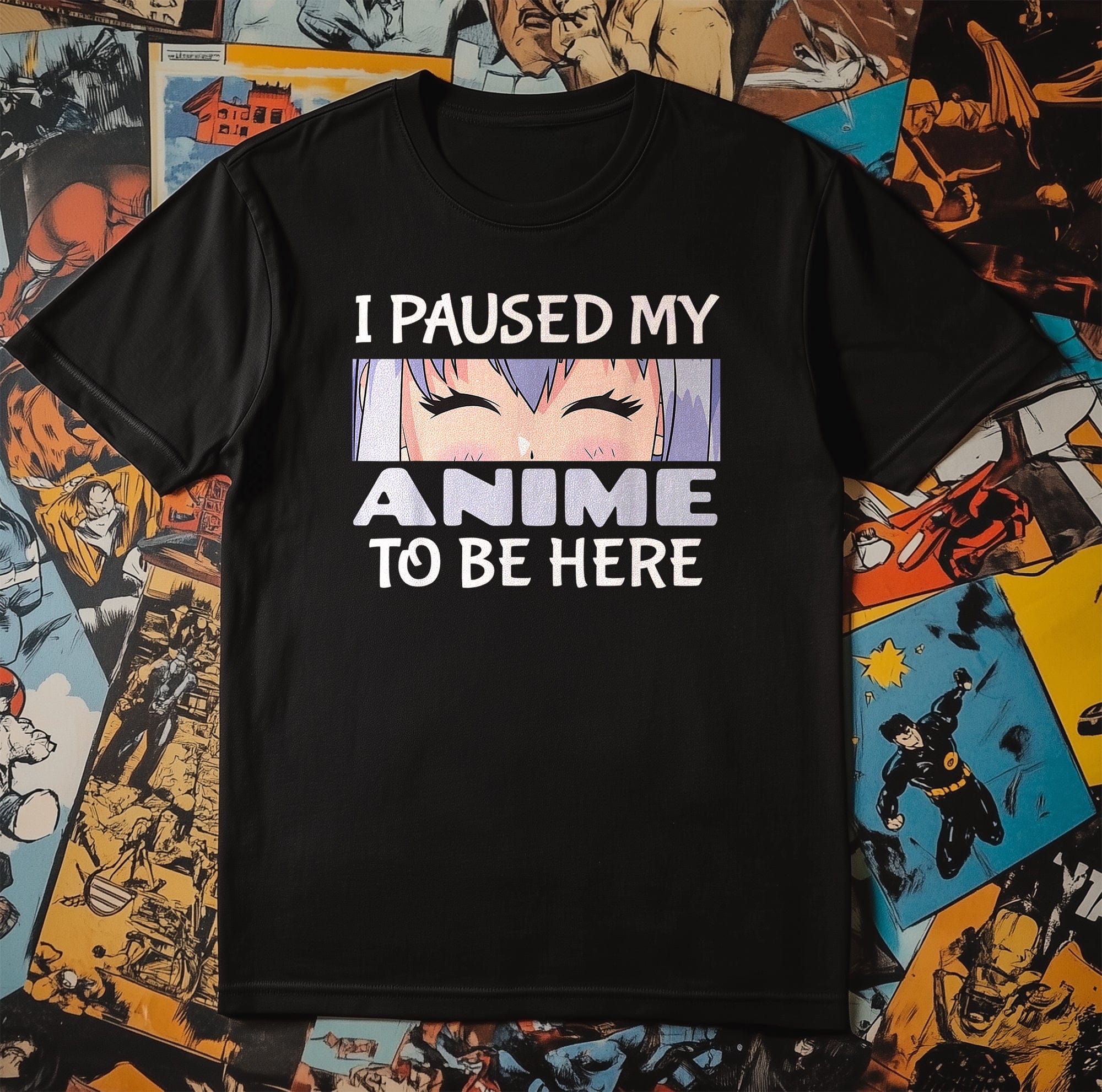 I Pushed My Anime to Be Here T-Shirt Hoodie, Sweatshirt | PureTeeCo.com (Image 1)
