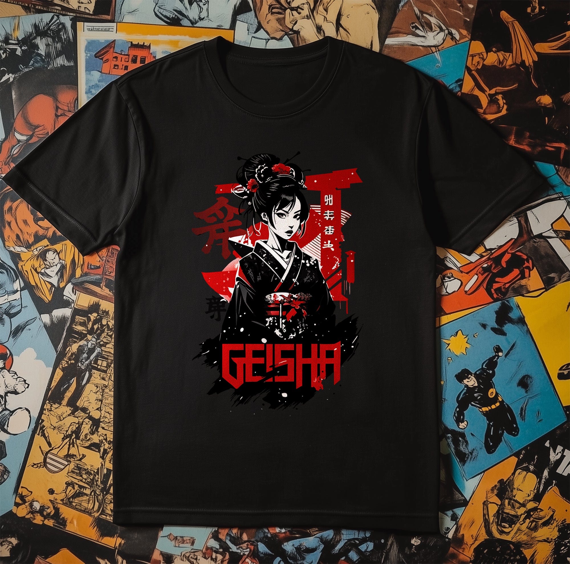 Jpan Geisha Anime T-Shirt Hoodie, Sweatshirt | PureTeeCo.com (Image 2)