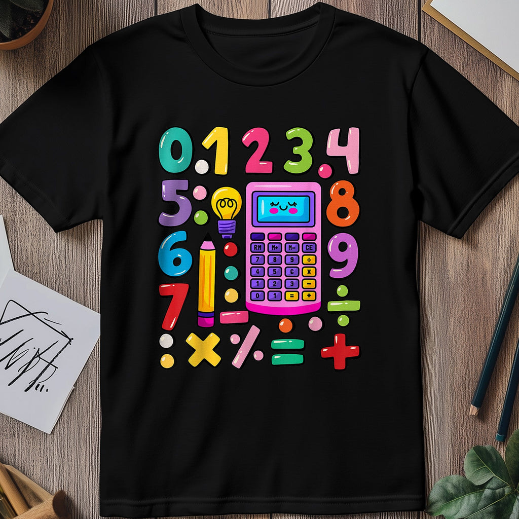 Numbers Calculator Math Day Kids Tee Hoodie, Sweatshirt | PureTeeCo.com (Image 1)