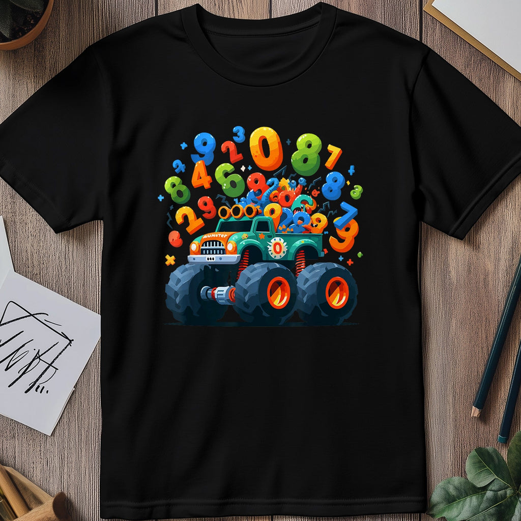 Monster Truck Numbers Day Kids Tee Hoodie, Sweatshirt | PureTeeCo.com (Image 2)