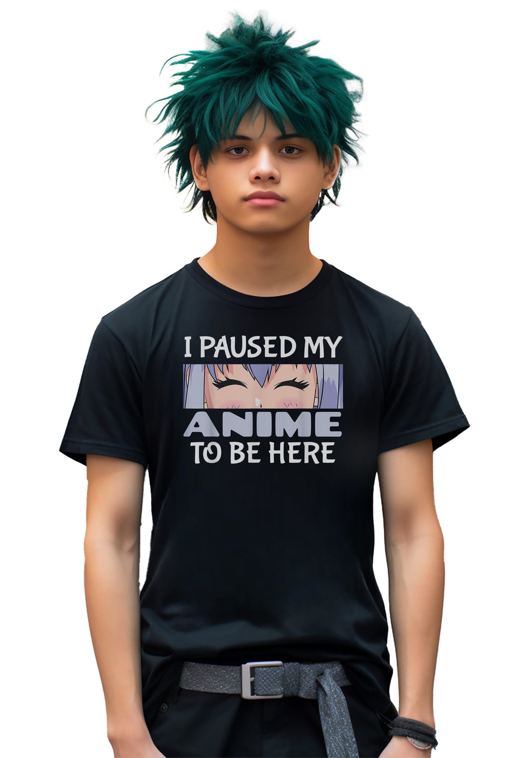 I Pushed My Anime to Be Here T-Shirt Hoodie, Sweatshirt | PureTeeCo.com (Image 2)